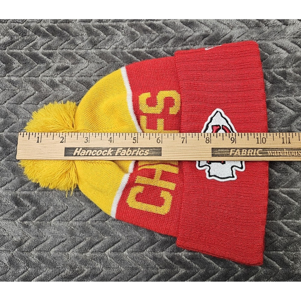 Authentic New Era Kansas City Chiefs NFL Knit Beanie Cold Weather Hat Football - Picture 5 of 5